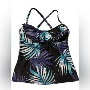 Island Escape tankini swim top size 8